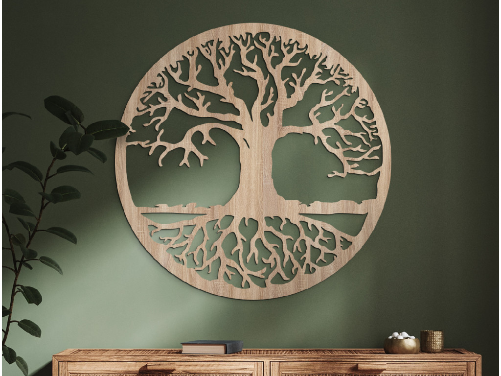 Drevený obraz Strom života Rozvaha (Dimensioni del quadro 65 x 65 cm, Colore del quadro Antracite)