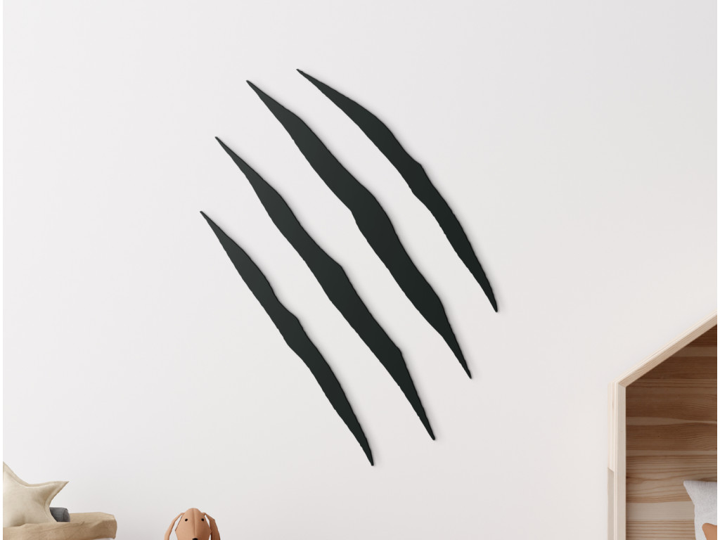 Detská nálepka Medvedí škrabanec (Dimensioni del quadro 87 x 65 cm, Colore del quadro Antracite)