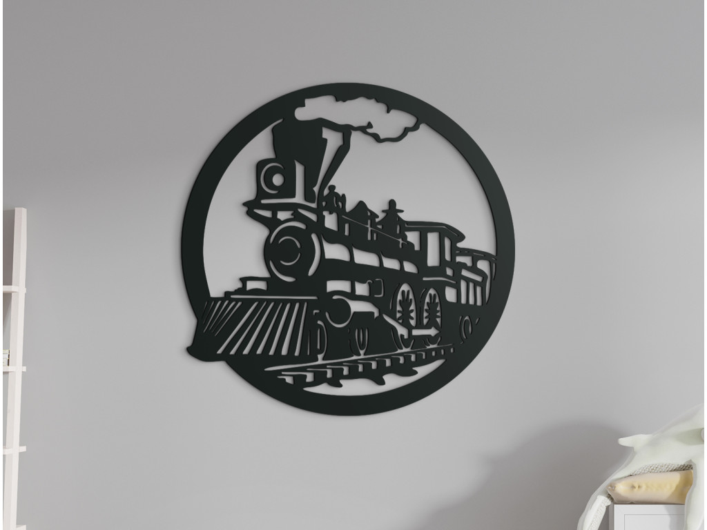 Detský obraz na stenu Lokomotíva (Dimensioni del quadro 65 x 65 cm, Colore del quadro Antracite)