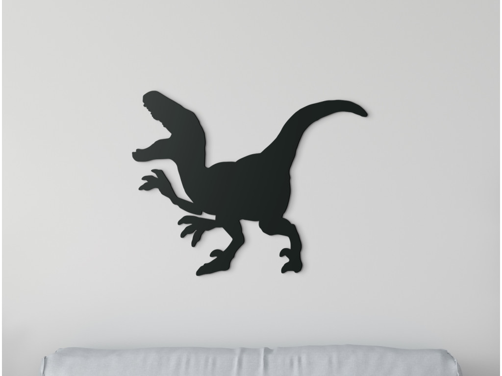 Detská nálepka Zúrivý dinosaurus (Dimensioni del quadro 51 x 65 cm, Colore del quadro Antracite)