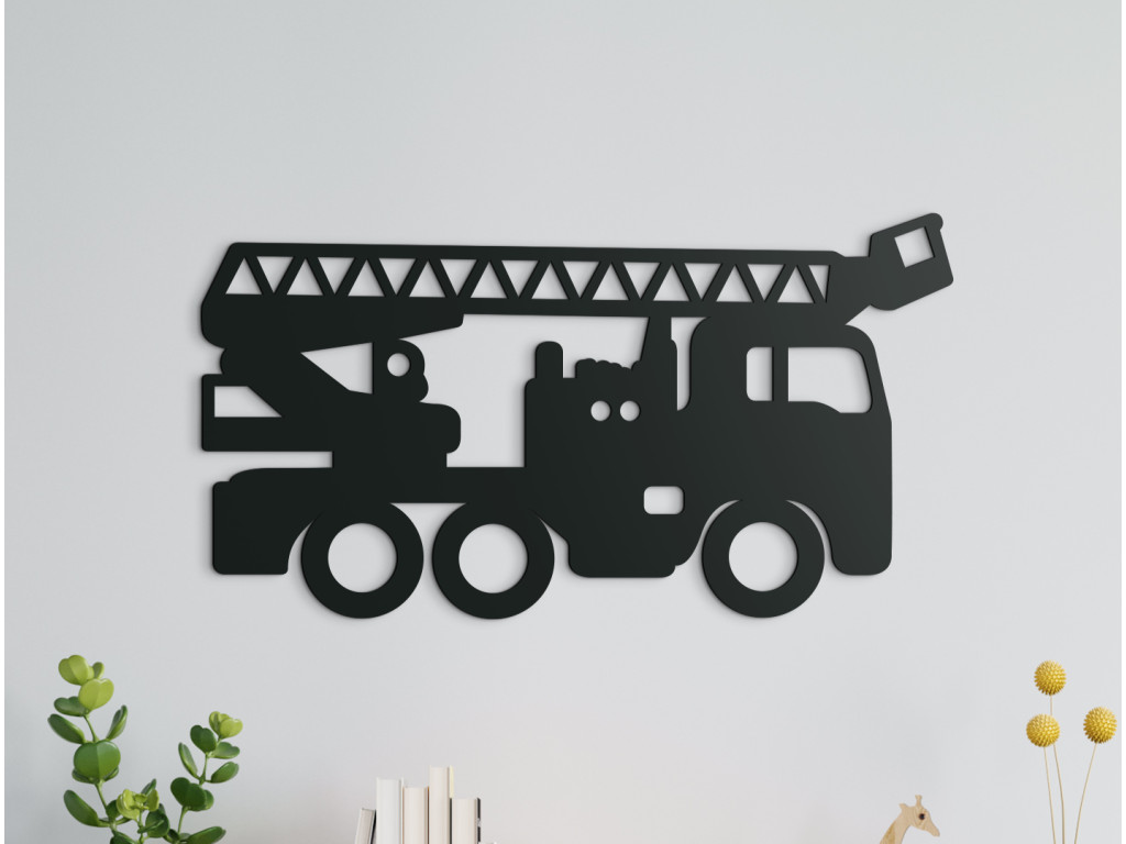 Detská nálepka na stenu Žeriav (Dimensioni del quadro 48 x 89 cm, Colore del quadro Antracite)