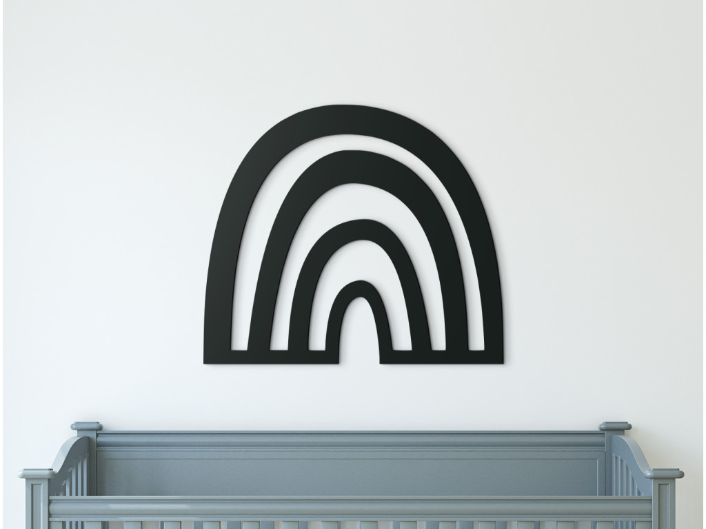 Nálepka do detskej izby Dúha (Dimensioni del quadro 56 x 65 cm, Colore del quadro Antracite)