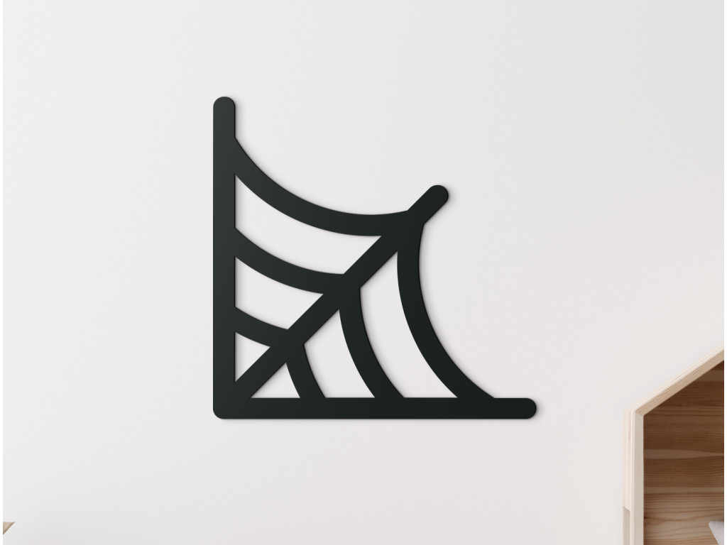 Detská nálepka na stenu Pavučina (Dimensioni del quadro 32,5 x 32,5 cm, Colore del quadro Antracite)