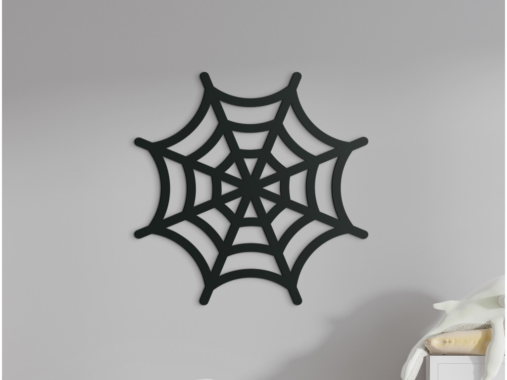 Drevená nálepka do detskej izby Pavučina (Dimensioni del quadro 65 x 65 cm, Colore del quadro Antracite)