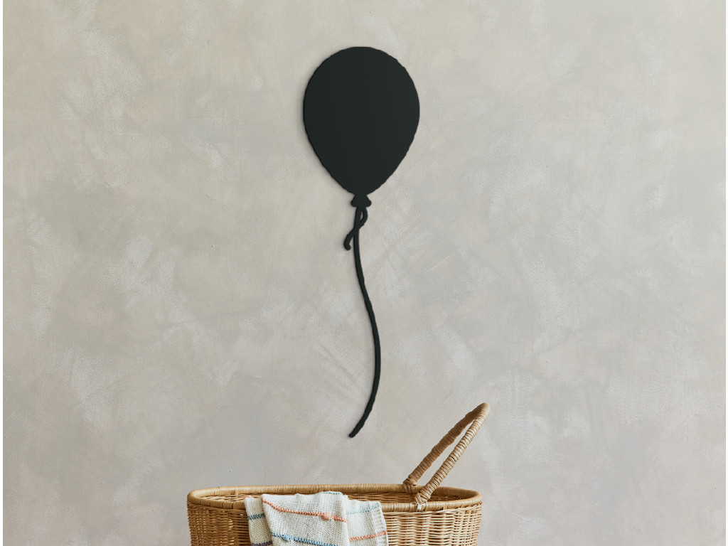 Drevená nálepka do detskej izby Balón (Dimensioni del quadro 89 x 26,5 cm, Colore del quadro Antracite)