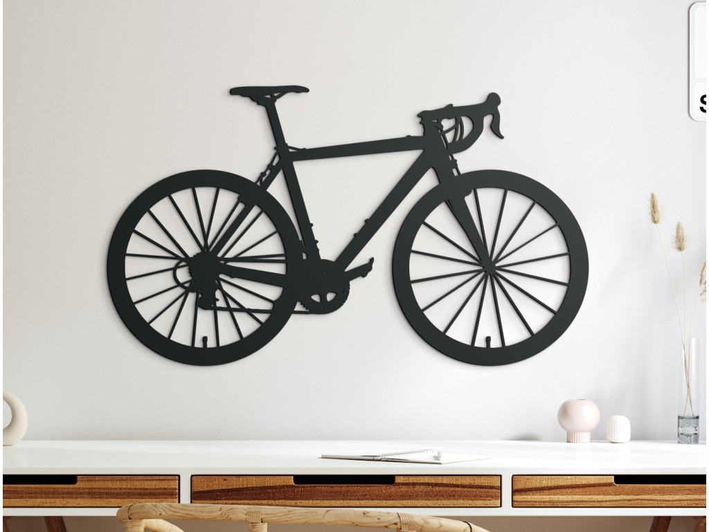 Drevená nálepka na stenu Bicykel (Dimensioni del quadro 51,5 x 89 cm, Colore del quadro Antracite)