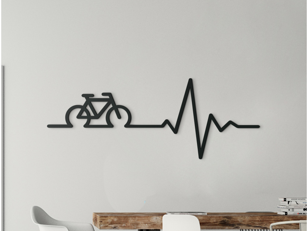 Drevená nálepka Bicykel (Dimensioni del quadro 34 x 89 cm, Colore del quadro Antracite)