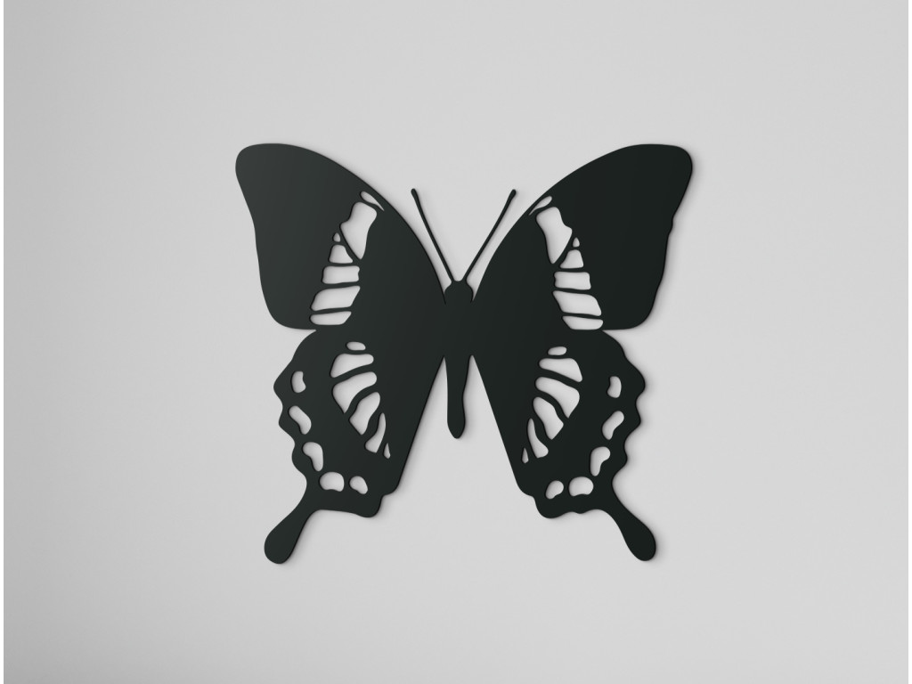 Drevená nálepka Motýľ vidlochvost (Dimensioni del quadro 59,5 x 65 cm, Colore del quadro Antracite)