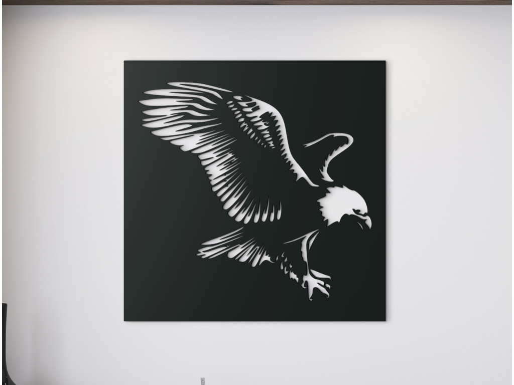 Drevený obraz Orol bielohlavý (Dimensioni del quadro 65 x 65 cm, Colore del quadro Antracite)