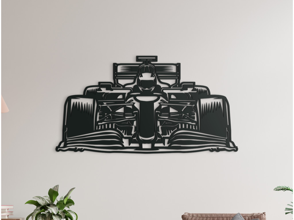 Drevená nálepka na stenu Formula (Dimensioni del quadro 48 x 89 cm, Colore del quadro Antracite)