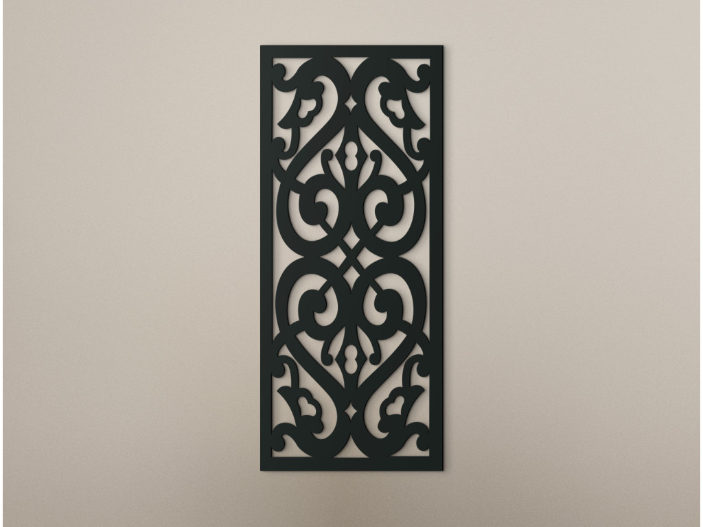 Drevený panel na stenu Ornamenty (Dimensioni del quadro 89 x 38 cm, Colore del quadro Antracite)