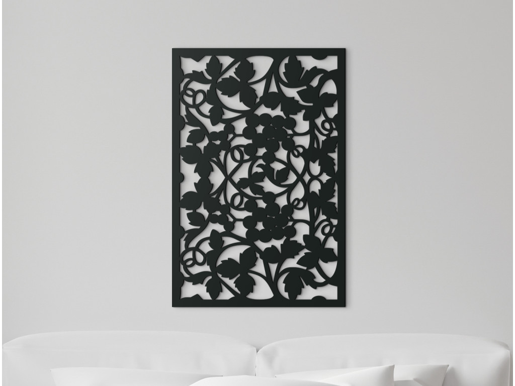 Drevený panel na stenu Strapce hrozna (Dimensioni del quadro 89 x 59 cm, Colore del quadro Antracite)