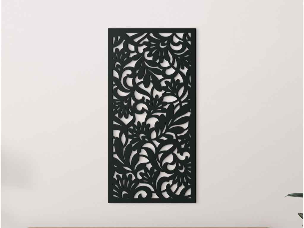 Drevený panel Popínavé kvety (Dimensioni del quadro 89 x 44,5 cm, Colore del quadro Antracite)