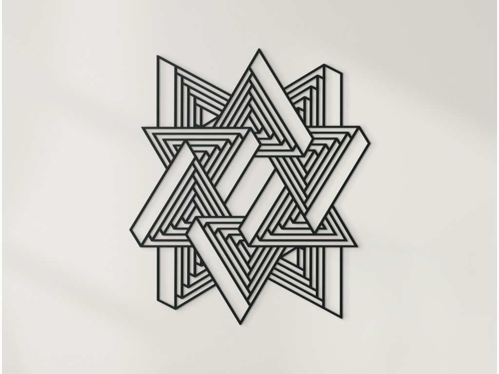 Obraz z dreva Zložená hviezda (Dimensioni del quadro 51,5 x 44,5 cm, Colore del quadro Rovere Sonoma)