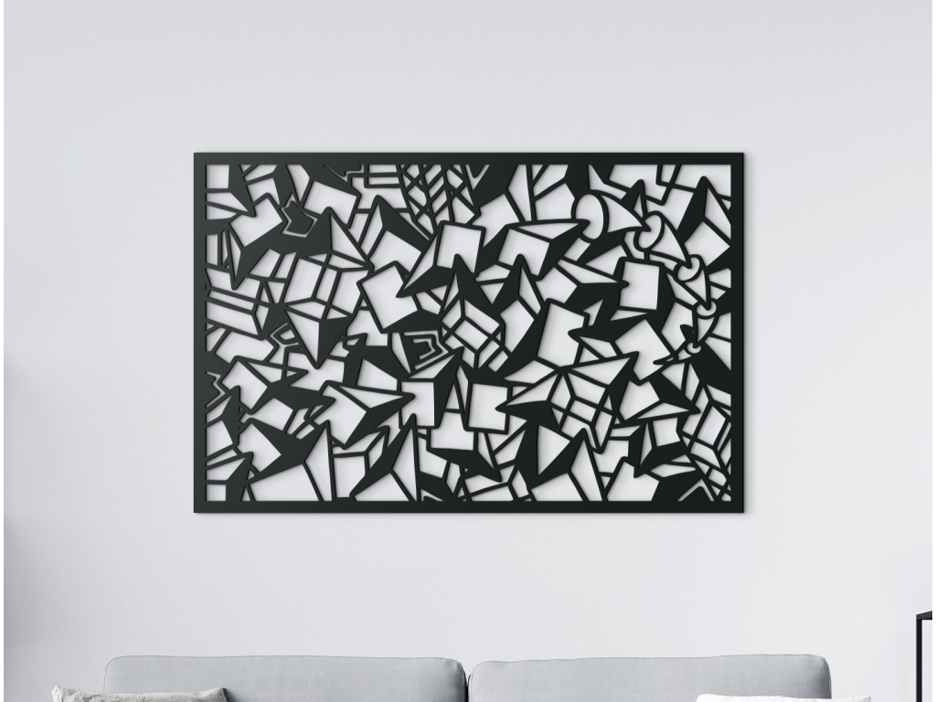 Obraz z dreva Polygonalia (Dimensioni del quadro 58,5 x 89 cm, Colore del quadro Antracite)