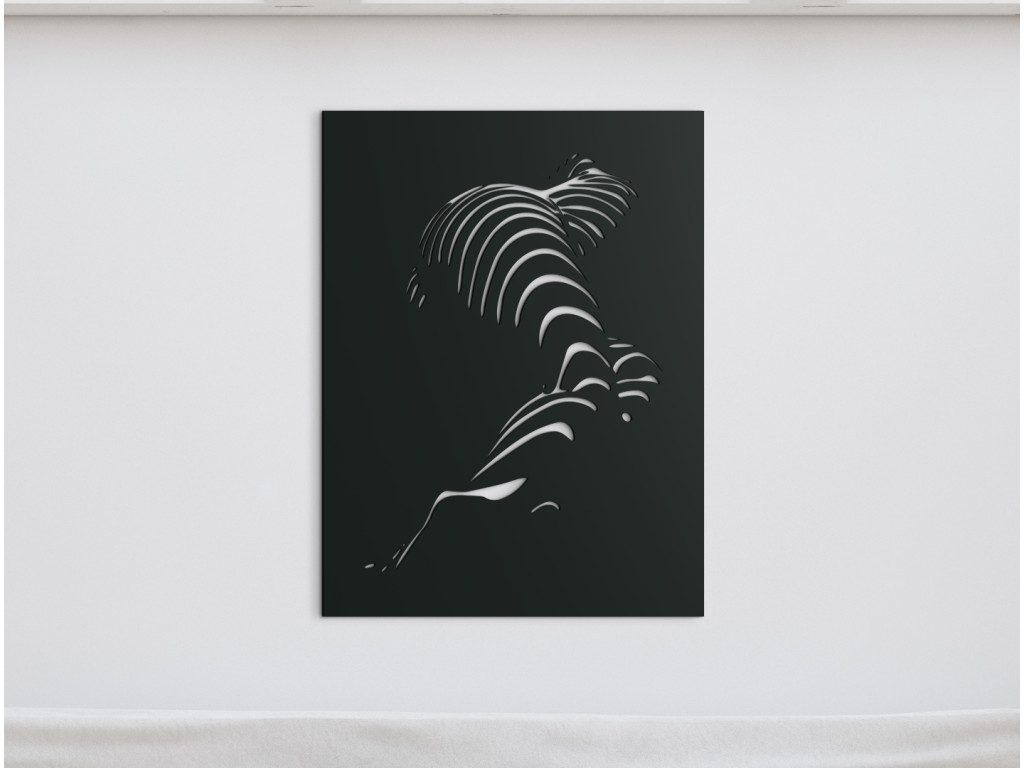 Abstraktný obraz na stenu Pruhy (Dimensioni del quadro 86,5 x 65 cm, Colore del quadro Antracite)