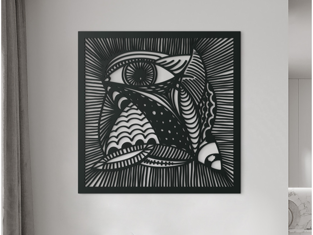 Abstraktný obraz Pohľad oka (Dimensioni del quadro 65 x 65 cm, Colore del quadro Antracite)