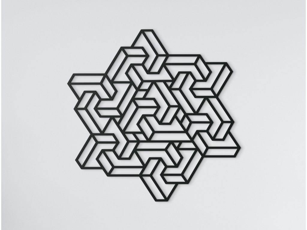 Drevená nálepka na stenu 5-cípa hviezda (Dimensioni del quadro 64,5 x 65 cm, Colore del quadro Antracite)