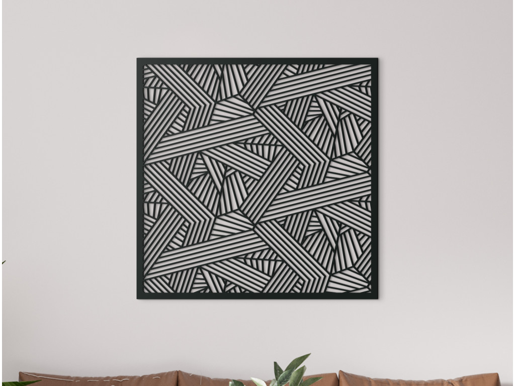 Abstraktný obraz na stenu Pásy (Dimensioni del quadro 65 x 65 cm, Colore del quadro Antracite)