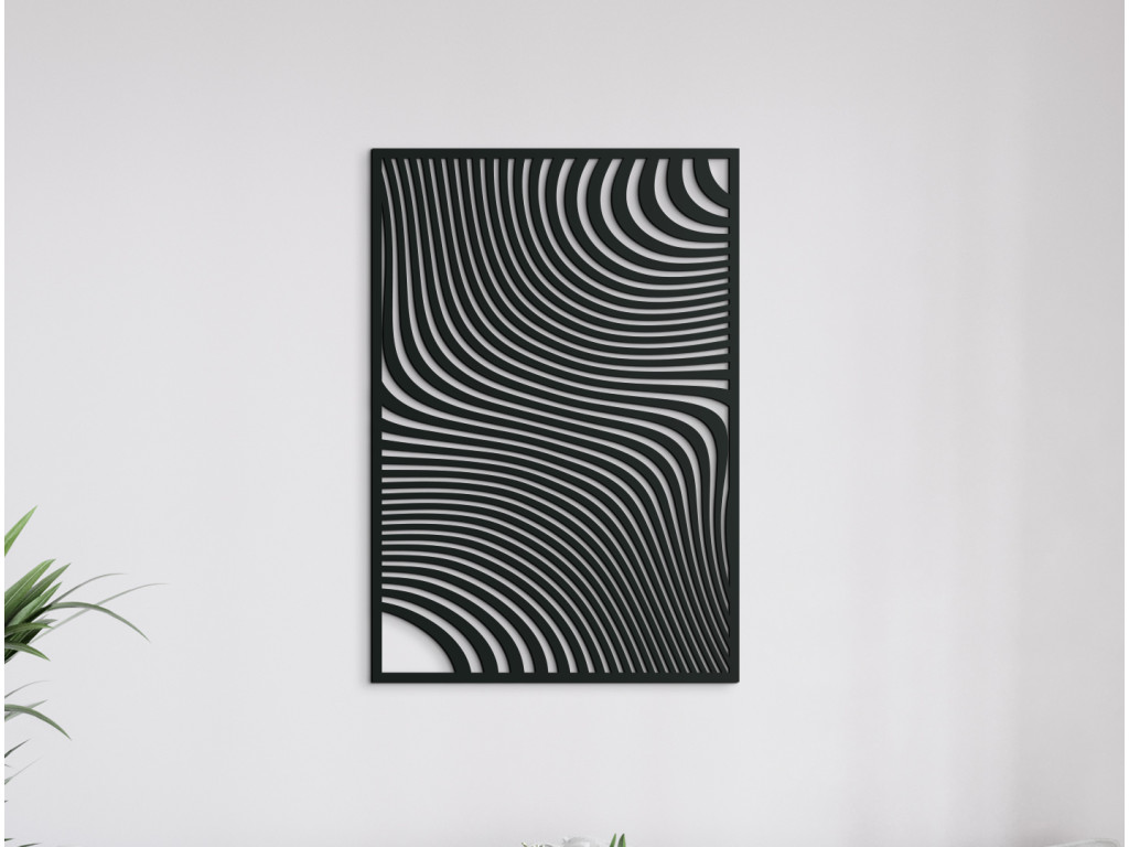 Drevený obraz na stenu Konvergencie (Dimensioni del quadro 89 x 61 cm, Colore del quadro Antracite)