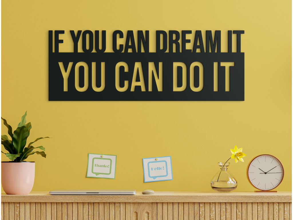 Motivačný citát You can do it (Dimensioni del quadro 31 x 85,5 cm, Colore del quadro Antracite)
