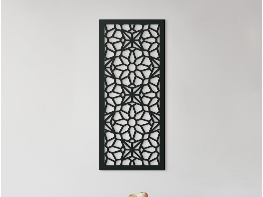 Drevený panel Kvety a hviezdy (Dimensioni del quadro 89 x 38 cm, Colore del quadro Antracite)