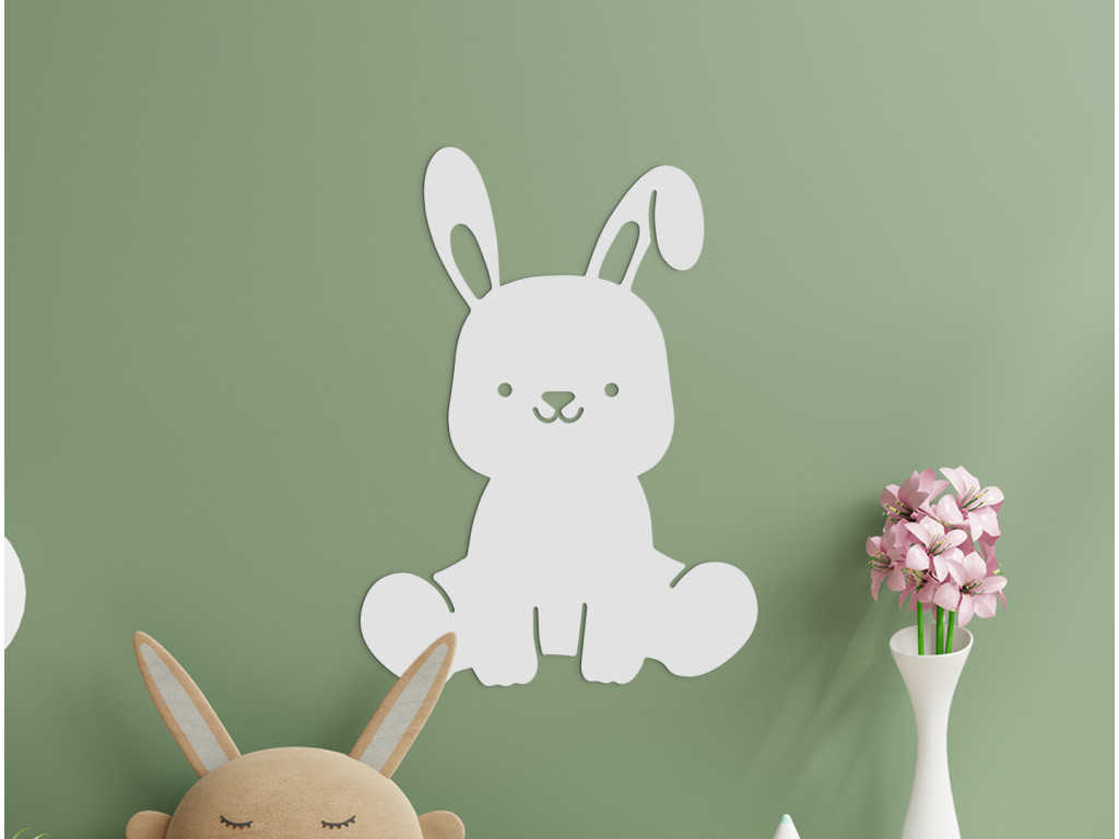 Nálepka na stenu do detskej izby Zajac (Dimensioni del quadro 89 x 65 cm, Colore del quadro Antracite)