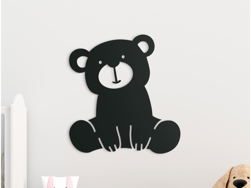 Detská nálepka na stenu Macko (Dimensioni del quadro 89 x 83 cm, Colore del quadro Antracite)