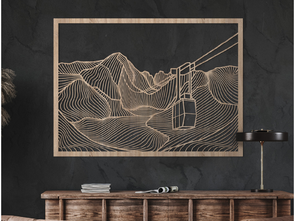 Obraz Lomnický štít (Dimensioni del quadro 65 x 89 cm, Colore del quadro Antracite)