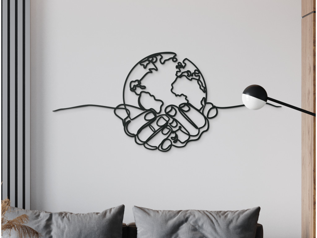 3D nálepka na stenu Náruč Zeme (Dimensioni del quadro 89 x 85 cm, Colore del quadro Antracite)