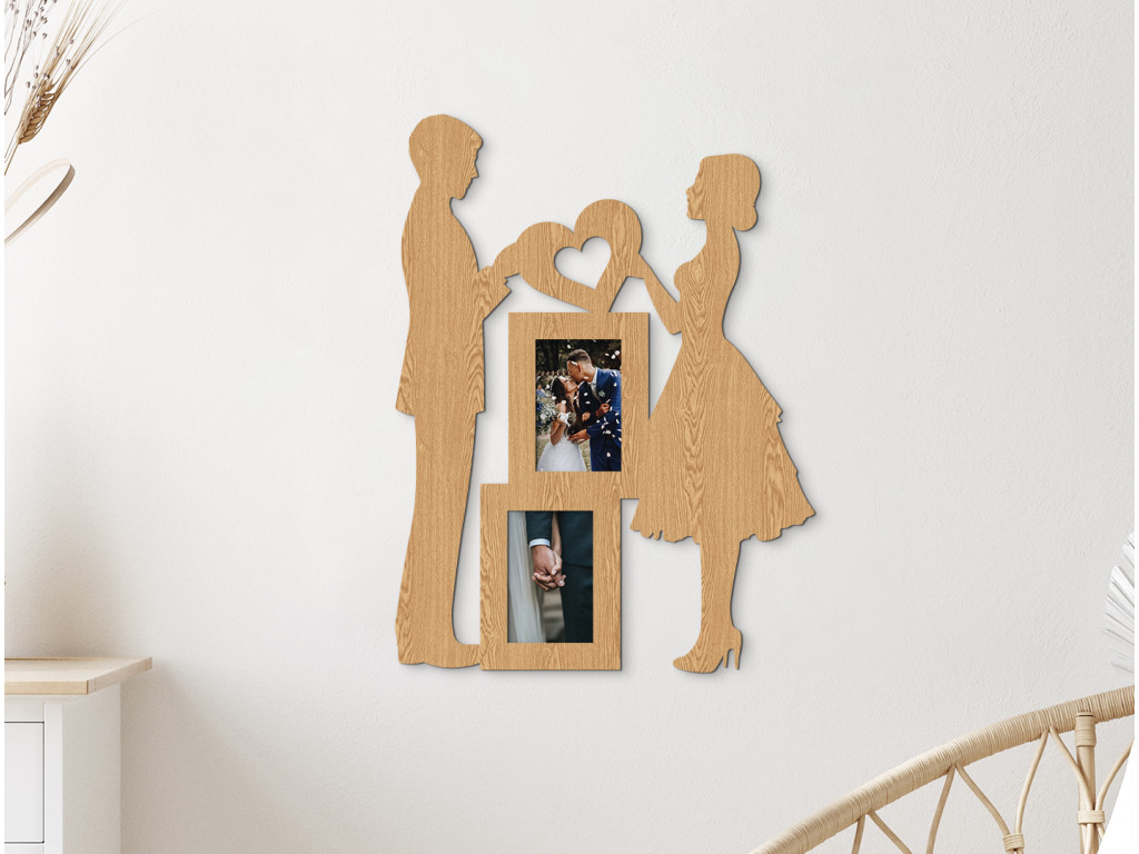 Drevený svadobný fotorámik (Colore del quadro Antracite)