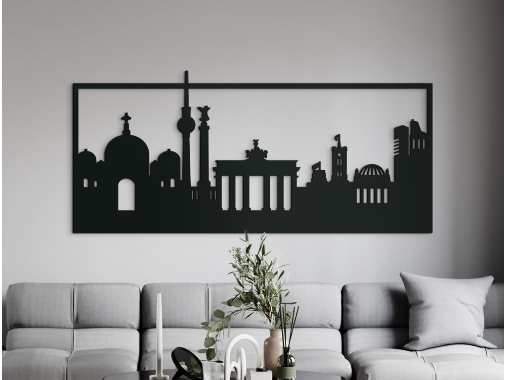 Obraz Berlín (Dimensioni del quadro 88 x 195 cm, Colore del quadro Antracite)