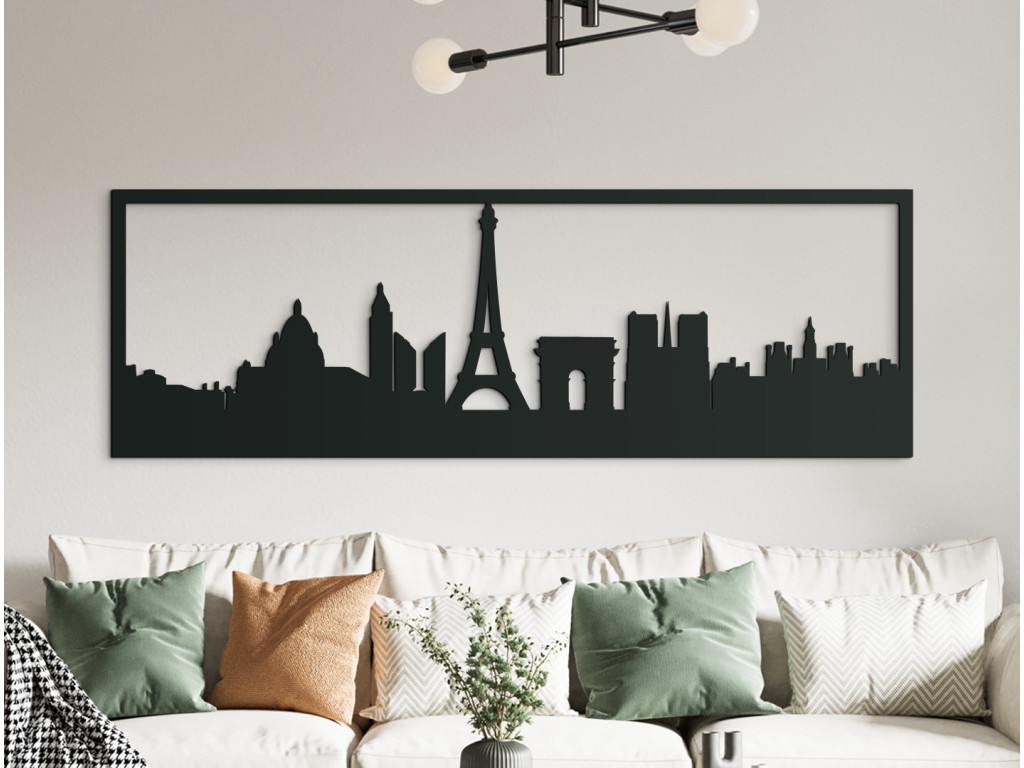 Obraz Paríž panoráma (Dimensioni del quadro 65 x 195 cm, Colore del quadro Antracite)