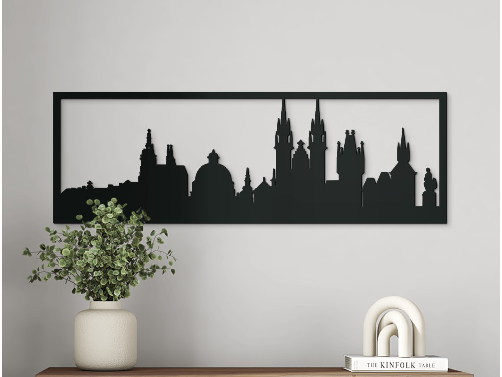 Obraz Praha panoráma (Dimensioni del quadro 65 x 195 cm, Colore del quadro Antracite)