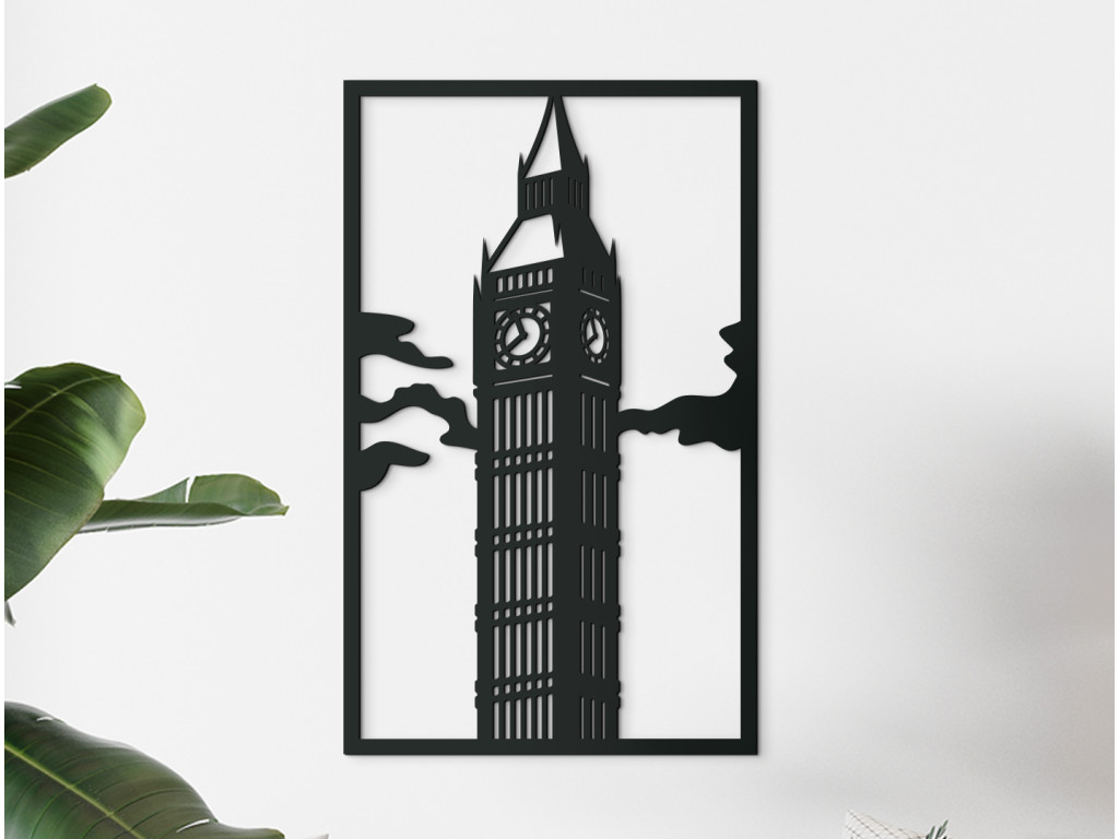Obraz Big Ben (Dimensioni del quadro 130 x 79 cm, Colore del quadro Antracite)