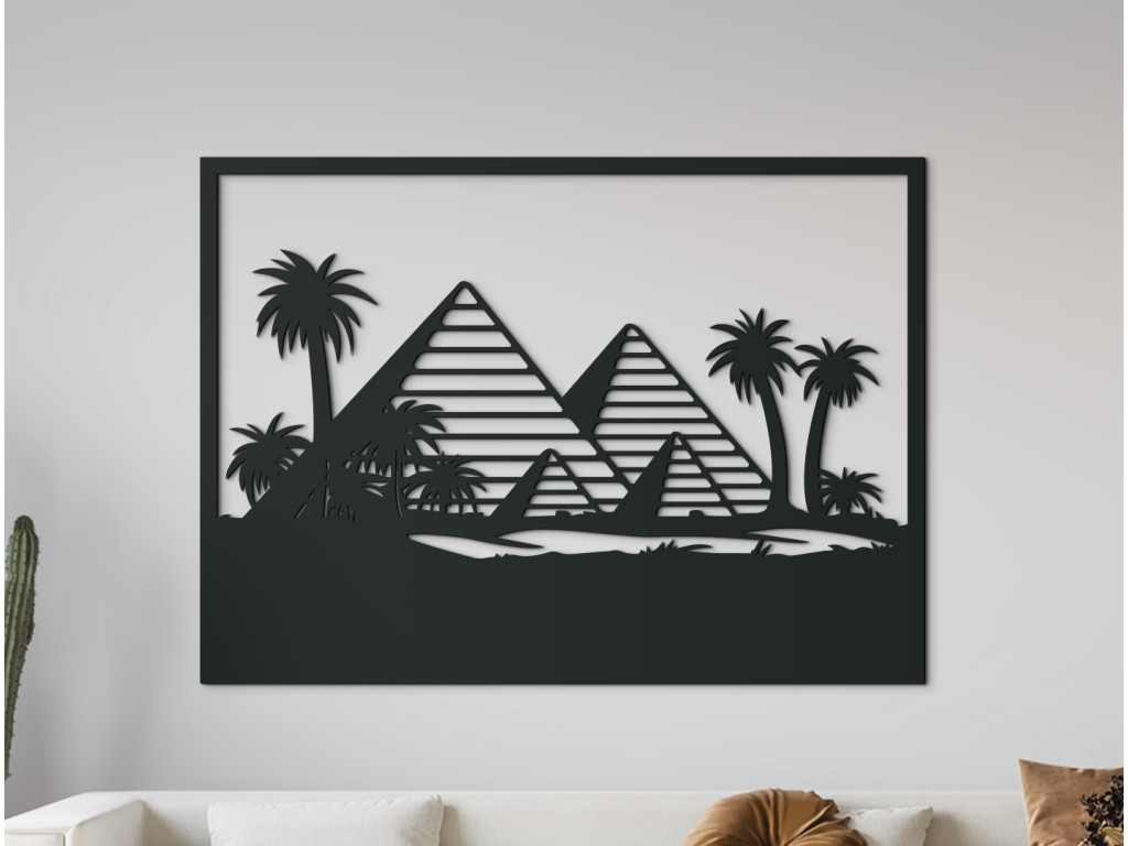 Obraz Pyramídy v Gíze (Dimensioni del quadro 89 x 122 cm, Colore del quadro Antracite)