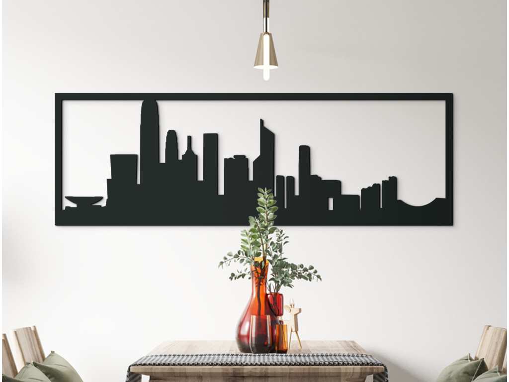 Obraz Hongkong panoráma (Dimensioni del quadro 65 x 195 cm, Colore del quadro Antracite)