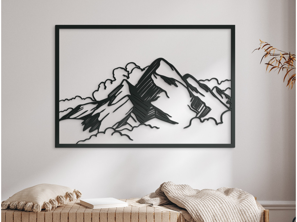 Obraz Vrch v oblakoch (Dimensioni del quadro 89 x 130 cm, Colore del quadro Antracite)