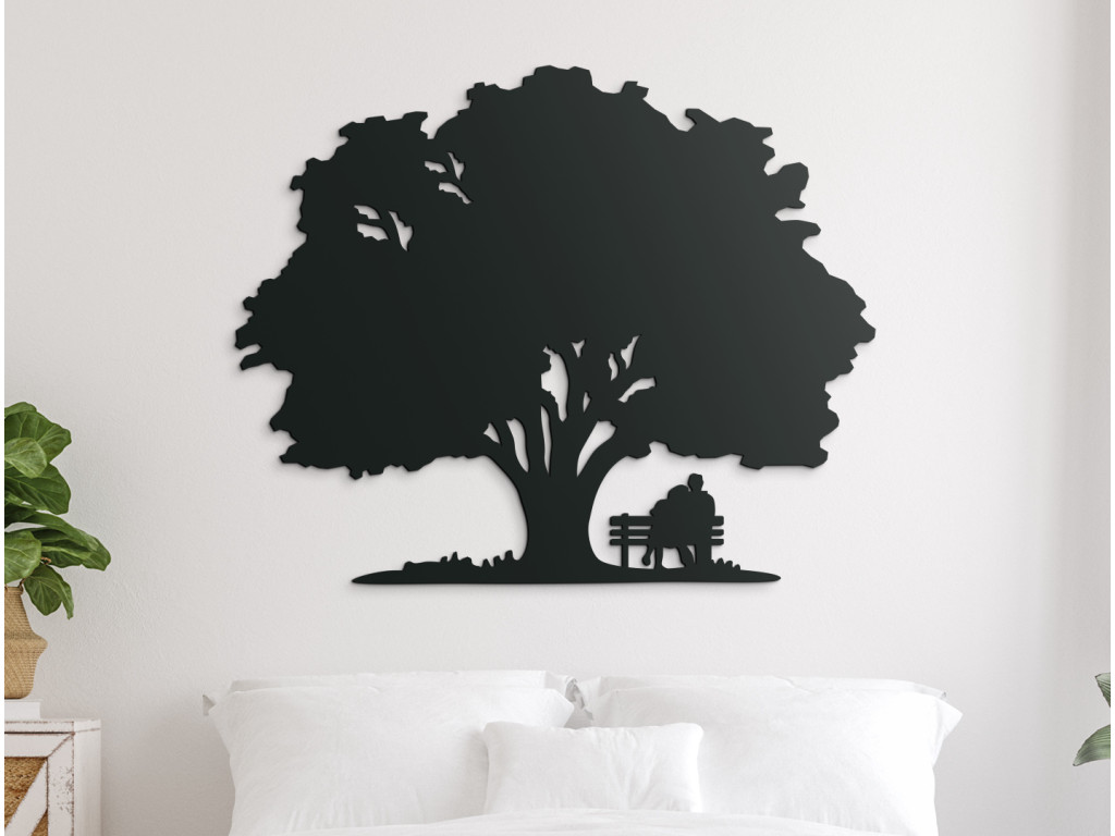 Obraz na stenu Strom so zaľúbencami (Dimensioni del quadro 89 x 109,5 cm, Colore del quadro Antracite)