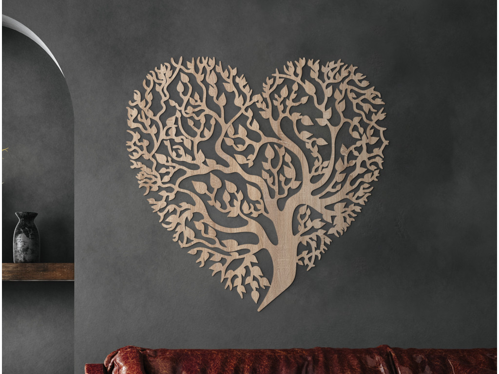 Drevený strom života Láska (Dimensioni del quadro 89 x 91,5 cm, Colore del quadro Antracite)