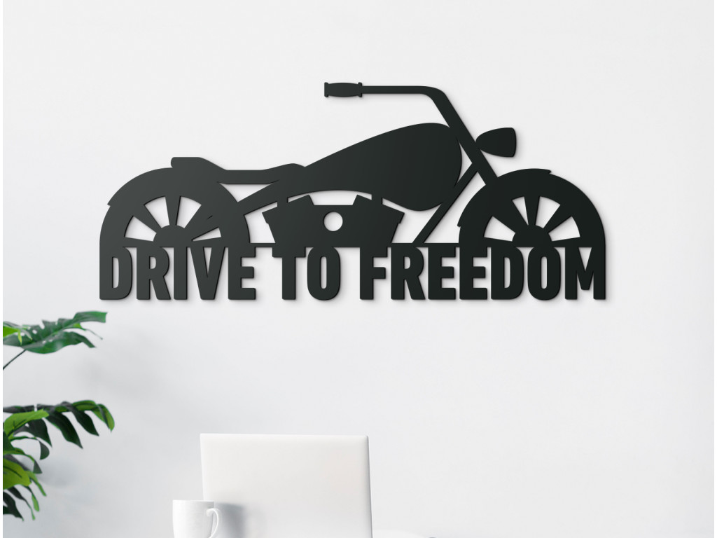 Obraz Harley - Drive to freedom (Dimensioni del quadro 57 x 133 cm, Colore del quadro Antracite)