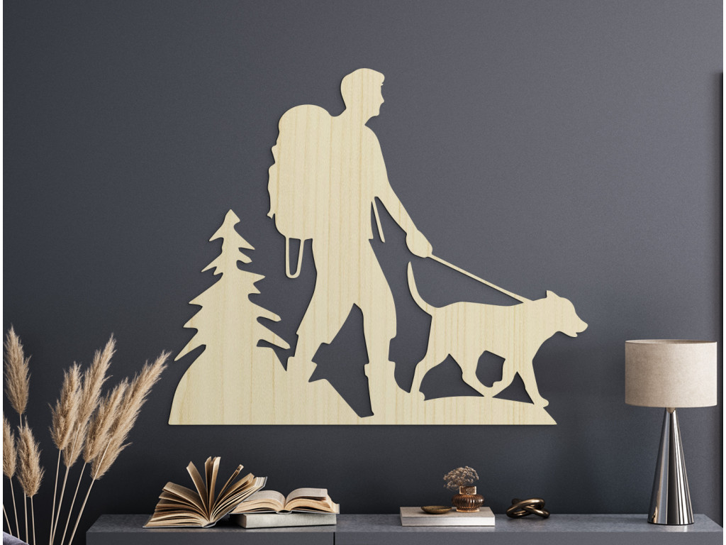 Obraz Turista a jeho najlepší priateľ (Dimensioni del quadro 65 x 76,5 cm, Colore del quadro Antracite)