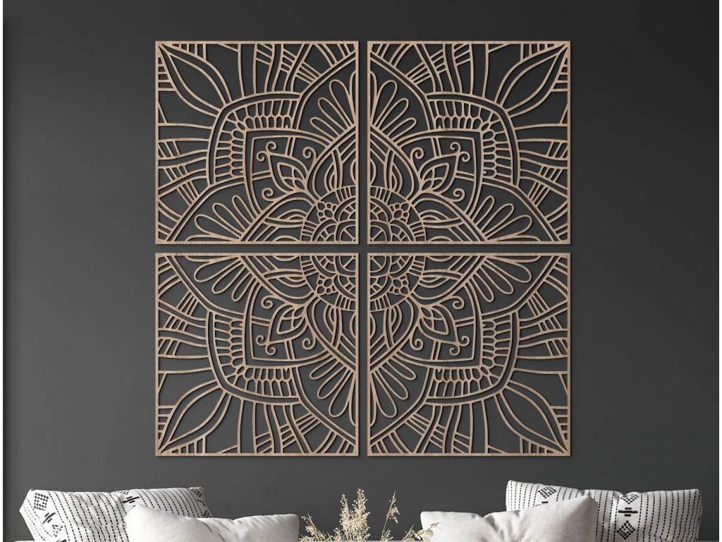 Viacdielna mandala na stenu Rovnováha (Dimensioni del quadro 179 x 179 cm, Colore del quadro Antracite)