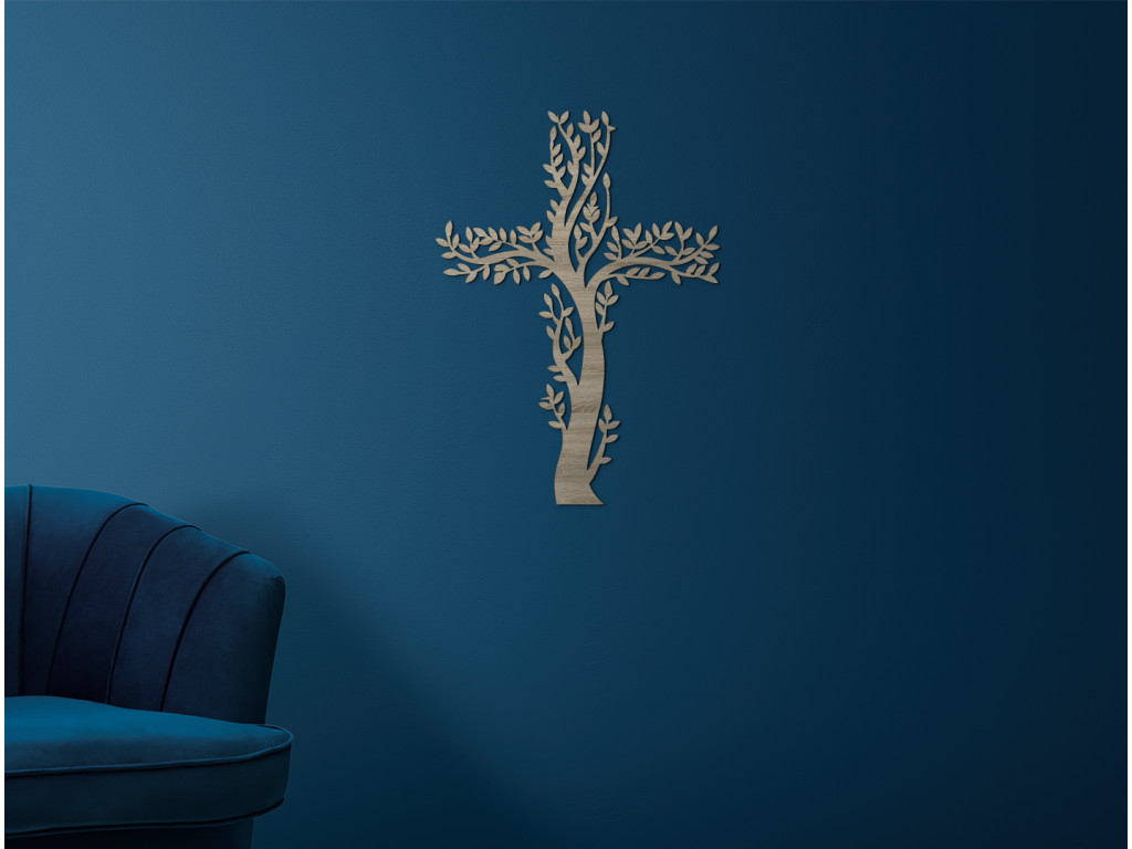 Dizajnový kríž na stenu Strom (Dimensioni del quadro 65 x 47 cm, Colore del quadro Antracite)