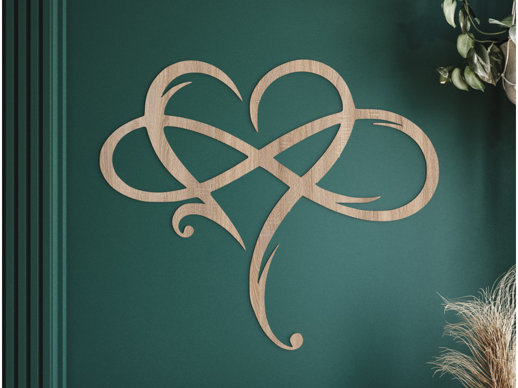 3D nálepka na stenu Nekonečná láska (Dimensioni del quadro 65 x 76 cm, Colore del quadro Antracite)