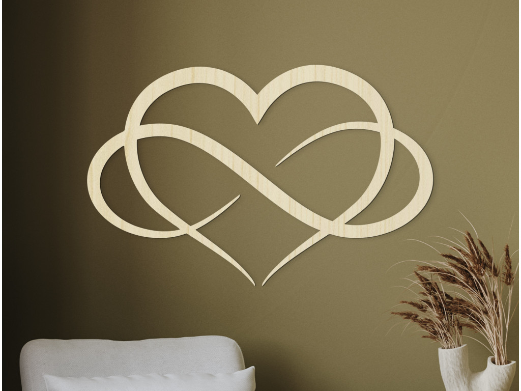 Nálepka Symbol nekonečnej lásky (Dimensioni del quadro 65 x 101,5 cm, Colore del quadro Antracite)