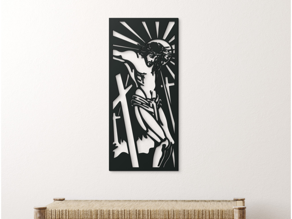 Obraz na stenu Ježiš na kríži (Dimensioni del quadro 133 x 60 cm, Colore del quadro Antracite)