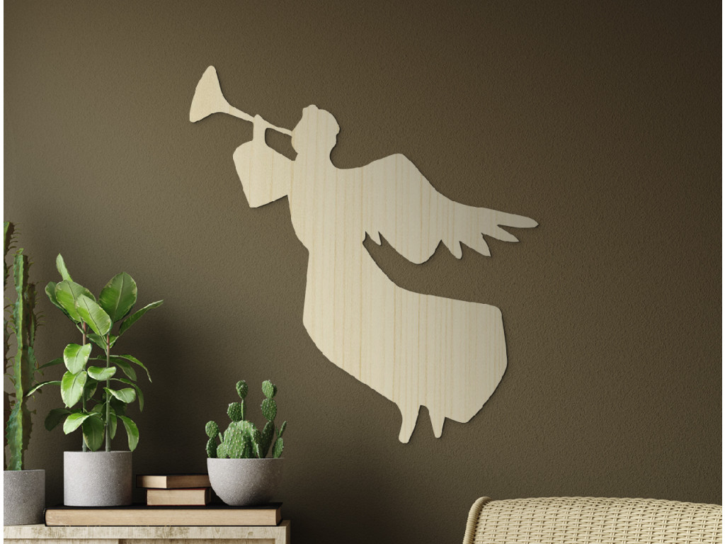 Nálepka Anjel s trúbou (Dimensioni del quadro 65 x 60 cm, Colore del quadro Antracite)