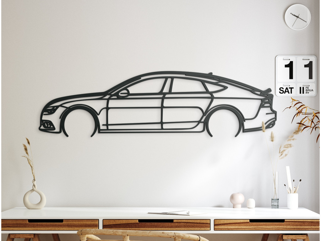 Nálepka na stenu Audi A7 Sportsback (Dimensioni del quadro 37 x 133 cm, Colore del quadro Antracite)