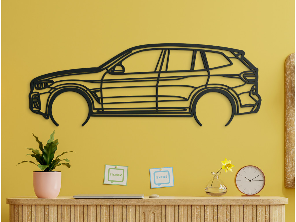 Moderná nálepka BMW X3 (Dimensioni del quadro 47,5 x 133 cm, Colore del quadro Antracite)